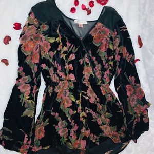 Black Floral romper
